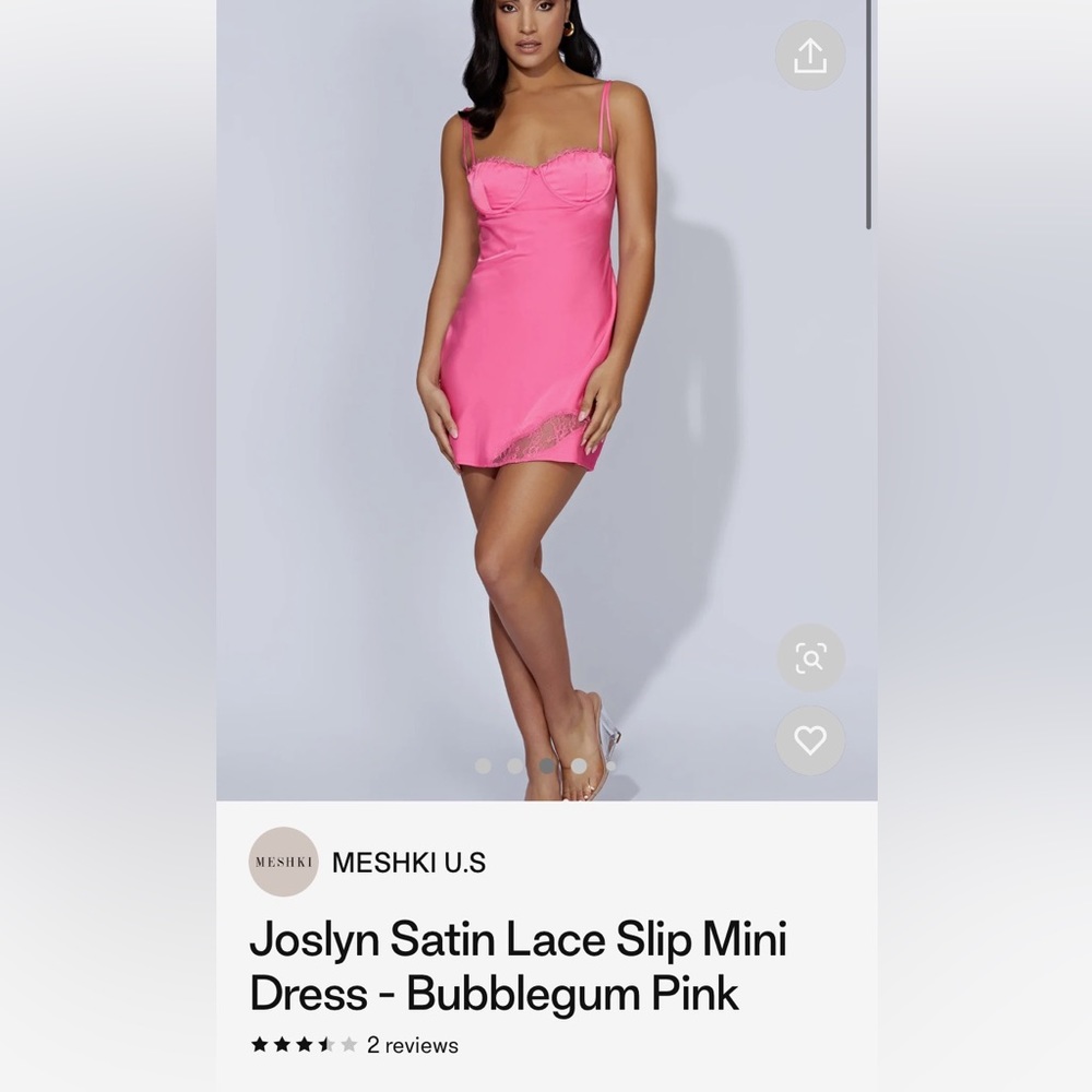 Pink silk dress